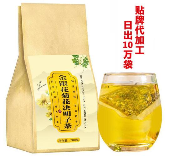 金银花菊花决明子茶熬夜茶